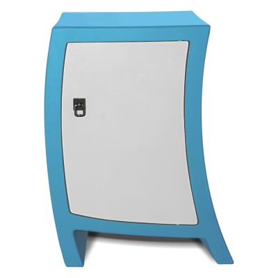 Comoda Lemn Cu Usa Alice In Tara Minunilor - Bleu - Asc-c-alice-bleu