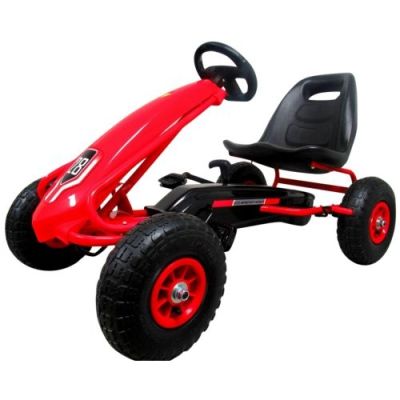Kart cu pedale gokart, 3-7 ani, roti gonflabile, g4 r-sport - rosu edeedihp-003drosu