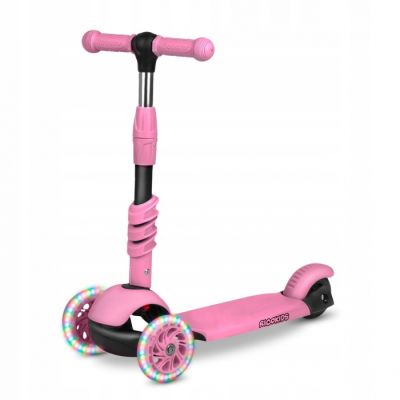 Trotineta 3 in 1 cu roti cu led ricokids todi 765400 - roz edeedi765400