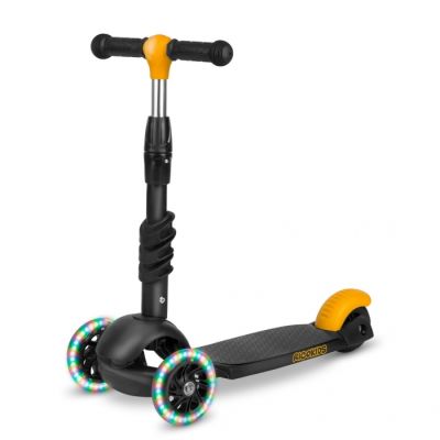 Trotineta 3 in 1 cu roti cu led ricokids cubi 765500 - negru - portocaliu edeedi765500