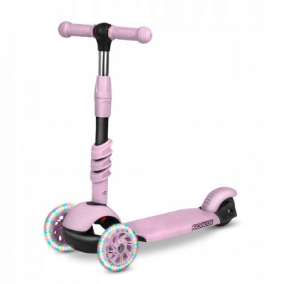Trotineta 3 in 1 cu roti cu led ricokids cubi 765501 - roz edeedi765501