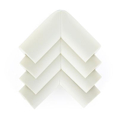 Feedo - Set protectii pentru colturi ascutite, Absorbtie a socurilor, Din spuma, Cu adeziv, 5 x 5 x 2 cm, 4 bucati, Alb BYN243202