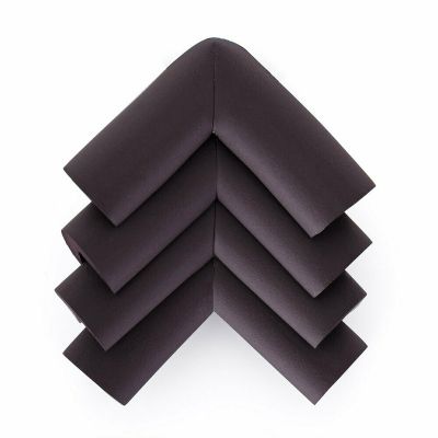 Feedo - Set protectii pentru colturi ascutite, Absorbtie a socurilor, Din spuma, Cu adeziv, 5 x 5 x 2 cm, 4 bucati, Maro BYN243204