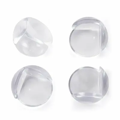 Feedo - Set protectii pentru colturi ascutite, Usor de instalat, 3.6 x 3.6 x 2.7 cm, 4 bucati, Transparent BYN242203