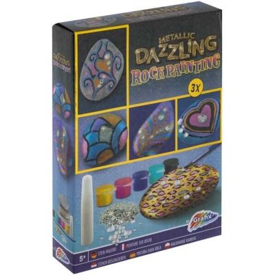 Set pictura pe pietre Metallic Dazzling 11 piese Grafix GR200057 BBJGR200057_Initiala