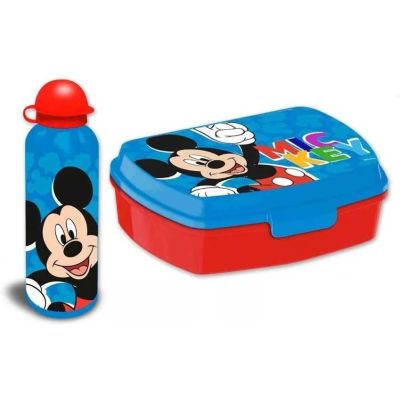 Set cutie sandwich si recipient lichide aluminiu 500ml Mickey Play SunCity EWA30007MK BBJEWA30007MK_Albastru