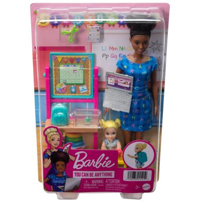 BARBIE CARIERE SET MOBILIER CU PAPUSA BRUNETA PROFESOARA VIVMTDHB63_HCN20