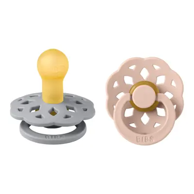 Bibs - set 2 suzete boheme latex, tetina rotunda, 0 luni +-cloud/blush bbb230105