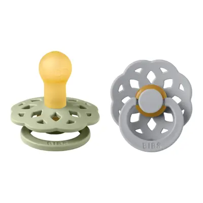 Bibs - set 2 suzete boheme latex, tetina rotunda, 0 luni +-sage/cloud bbb230110