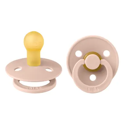 Bibs - set 2 suzete colour latex, tetina rotunda, 0 luni +-blush bbb110289
