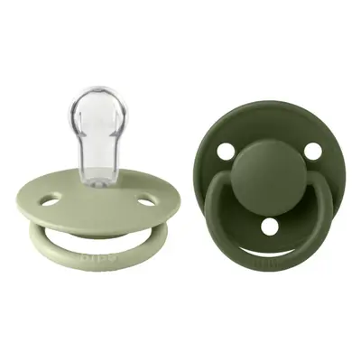 Bibs - set 2 suzete de lux silicon, tetina rotunda, marime universala-sage/hunter green bbb150222