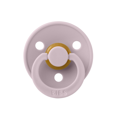 Bibs - suzeta colour latex, tetina rotunda, 0 luni +-dusky lilac bbb100267c