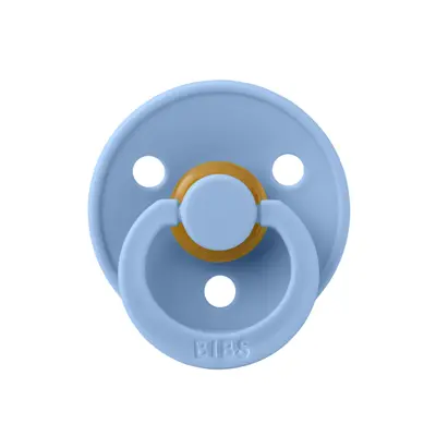 Bibs - suzeta colour latex, tetina rotunda, 0 luni +-sky blue bbb100230c
