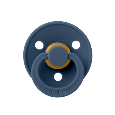Bibs - suzeta colour latex, tetina rotunda, 6 luni +-steel blue bbb200280c