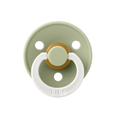Bibs - suzeta fosforescenta colour glow latex, tetina rotunda, 0 luni +-sage bbb100270c