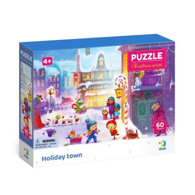 Puzzle - orasul pregatit de craciun (60 piese)