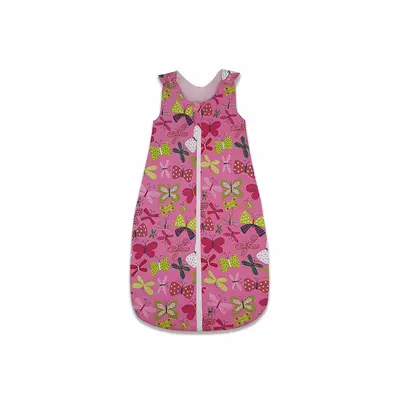 Sac de dormit copii, Parada Fluturasilor, din bumbac, 95 cm, 0.5 tog - Vara KDEV9505PF