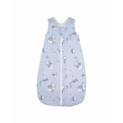 Sac de dormit copii, Ursuletul Martinica albastru, din bumbac, 85 cm, 0.5 tog - Vara KDEV8505UMA