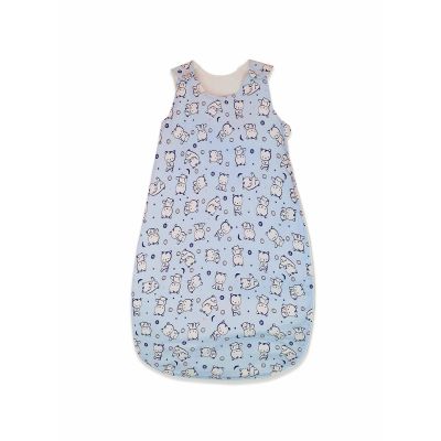 Sac de dormit copii, Baby Bear albastru, din bumbac, 130 cm, 0.5 tog - Vara KDEV13005BBA