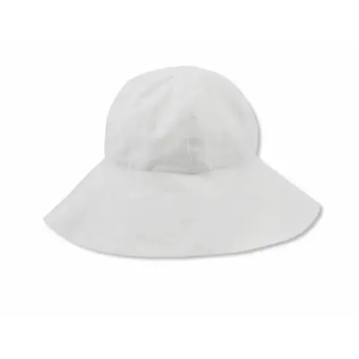 Palarie alba de vara cu boruri largi, din bumbac, 52 cm (3-4 ani) KDEPAL0952