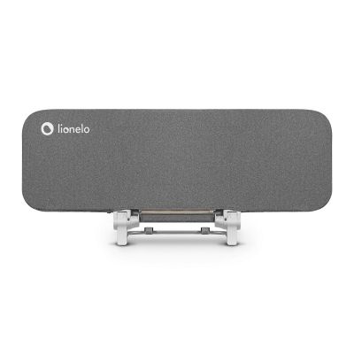 Lionelo - Bariera de protectie pentru pat Lora, Pliabila, Sistem de blocare StandSafe, Geanta de transport inclusa, 105 x 45 cm, Gri BYNLO-LORA_GREY_STONE