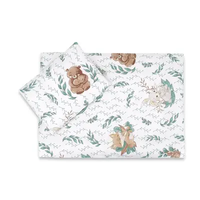 MimiNU - Set pentru carucior cu pernuta si paturica, Cu huse detasabile si lavabile, Din bumbac certificat Oeko Tex Standard 100, Lulu Natural BYN6426972022965