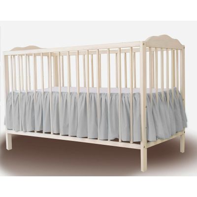 MimiNu - Volanas pentru saltea de patut 120x60 cm, Din bumbac certificat Oeko Tex Standard 100, Colectia Royal, Grey BYN6426972022941