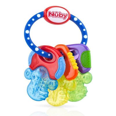 Nuby - Jucarie pentru dentitie, Cu gel de racire, Fara BPA, 3+ luni, Multicolor BYNID455