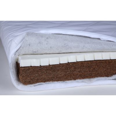 Saltea pentru patut YappyLatex din cocos si latex, YappyKids, 140x70x8 cm, Alb BYNMAT_LTX_140