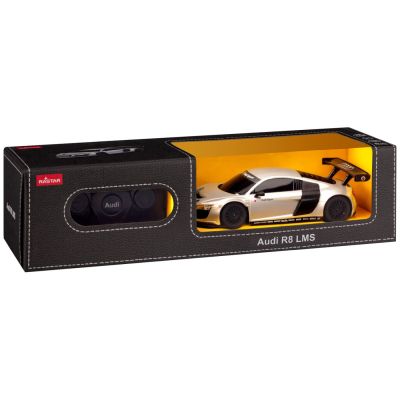 MASINA CU TELECOMANDA AUDI R8 ARGINTIU CU SCARA 1 LA 24 VIVRas46800_Argintiu