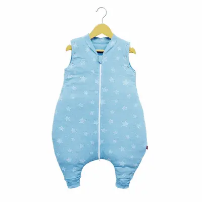 Sac de dormit cu picioruse, Stars in your eyes - Blue, 80 cm, 0.4/0.5 tog - vara KDEJPIC8004STEYEB