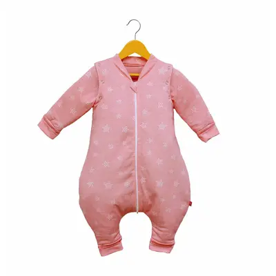 Sac de dormit cu picioruse si maneci, Stars in your eyes - Pink, 80 cm, 2 Tog - Iarna KDEJPIC802STEYEP