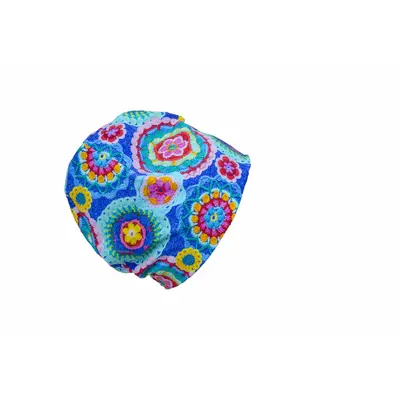 Caciula copii Electric Flowers, in strat dublu, 33-35 cm KDECD06ELFL