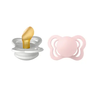 Bibs - set 2 suzete couture latex, tetina anatomica, 0 luni +-haze/blossom bbb1800310