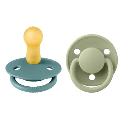 Bibs - set 2 suzete de lux latex, tetina rotunda, 6 luni +-island sea/sage bbb190226