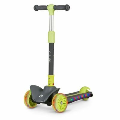 Lionelo - Trotineta Timy, Copii, Pliabila, Pana la 50 Kg, Cu design ergonomic, Cu lumini LED, 26,5 x 60 x 64-76 cm, 3 ani+, Verde BYNLOE-TIMMY_GREEN_LIME
