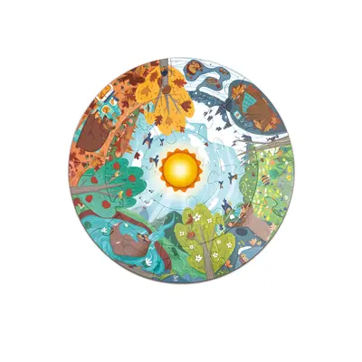 Puzzle 4 anotimpuri pentru copii, cu led (17 piese) TSGE1636A