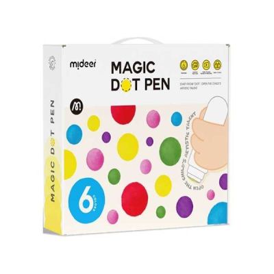 Set 6 carioci lavabile Dot Marker Mideer MD6200 BBJMD6200_Initiala