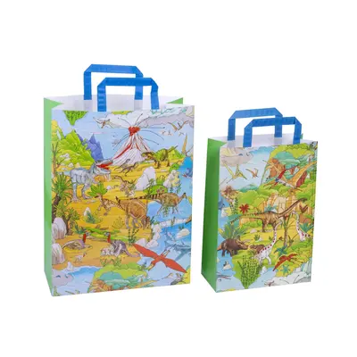Sacosa cadou din hartie - Lumea Dinozaurilor (S - 22 x 10.5 x 32cm, 70g) TSG4305
