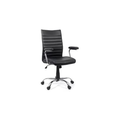 Scaun birou off 338, ergonomic, piele ecologica, mecanism balans, inaltime reglabila, cotiere inalte, 120 kg drm9980