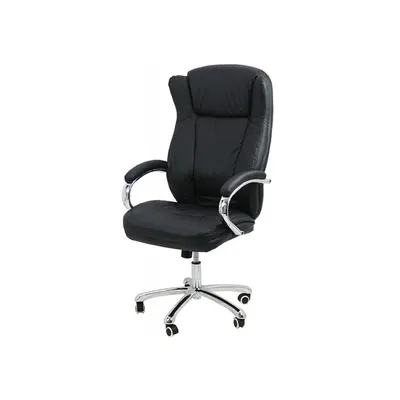 Scaun directorial off 314, ergonomic, spatar inalt, baza cromata, piele ecologica, 120 kg drm2622