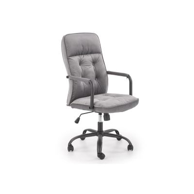Scaun birou hm colin, stofa tip catifea, ergonomic, cadru polipropilena, mecanism de balans, rotire 360°, 100 kg, gri drm9662
