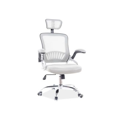 Scaun birou sl q831, mesh, mecanism de balans, cotiere reglabile, rotatie 360°, suport lombar, 100 kg,  gri drm9703