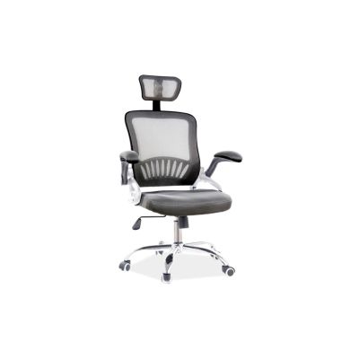 Scaun birou sl q831, mesh, mecanism de balans, cotiere reglabile, rotatie 360°, suport lombar, 100 kg, negru drm9858