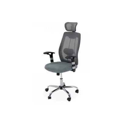 Scaun birou ergonomic off 988, mesh, baza cromata, suport lombar, inaltime reglabila, mecanism balans, 110 kg drm1004