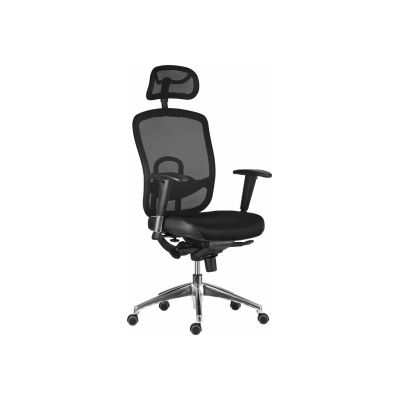 Scaun ergonomic mesh cu tetiera oklahoma negru drm2143