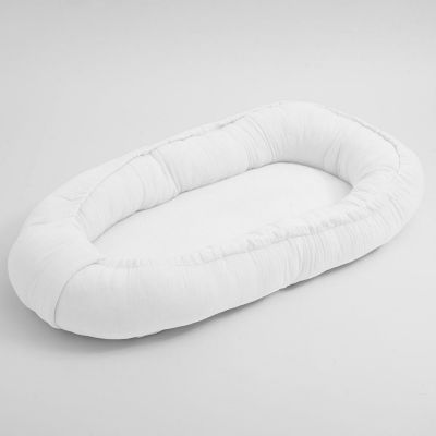 Cosulet bebelus pentru dormit, Baby Nest 80 x 50 cm, Din muselina, Din materiale certificate Oeko Tex Standard 100, New Baby, White BYN52099