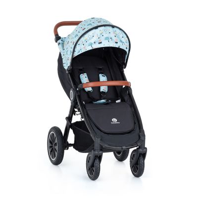 Petite&Mars - Carucior sport, Street+ Air, Include capotina impermeabila Editie limitata, Cu fereastra, husa picioare, cos de bagaje, Cu roti gonflabile, Centura de siguranta in 5 puncte, Pana la 25 kg, 6 luni+, Ocean BYN477500+549860