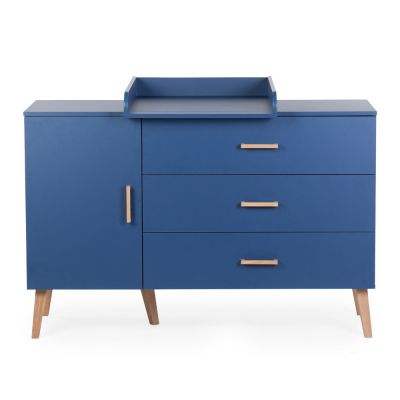 Comoda Childhome Bold Blue 137x77x98 cm cu masa de infasat ERFCH-KO4DBB