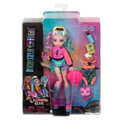 MONSTER HIGH PAPUSA LAGOONA BLUE CU ANIMALUT SI ACCESORII VIVMTHHK55